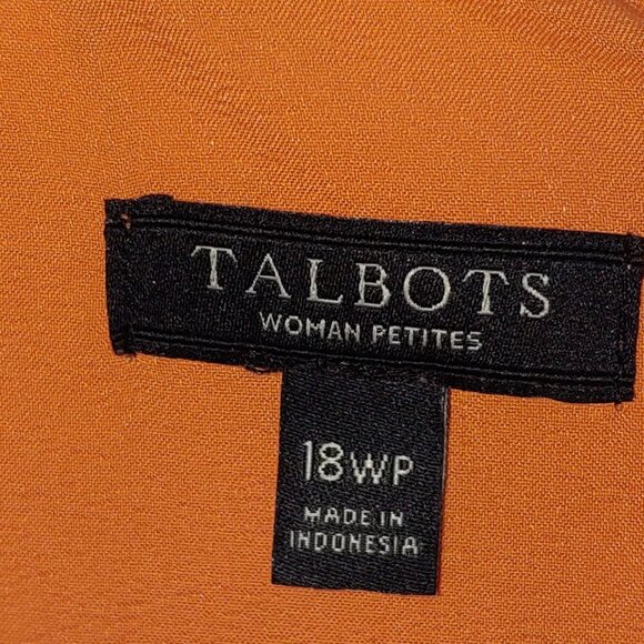 Talbots Paisley Print Sleeveless Summer Dress Midi Size 18P Orange - Picture 2 of 8